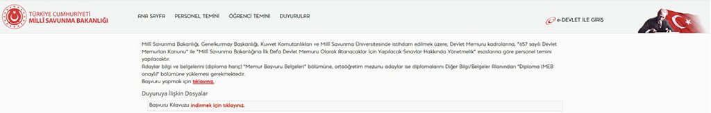 Milli Savunma Bakanlığı 109 Memur Alımı Başvuru Şartları Nelerdir?