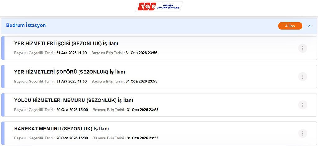 Muğla Bodrum Havalimanı TGS Personel Alımı İlanları Yayımlandı