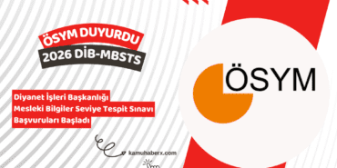 2026 DİB-MBSTS Başvuruları Başladı