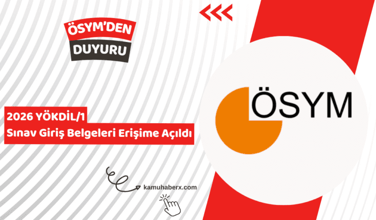 2026 YÖKDİL/1 Sınav Giriş Belgeleri Erişime Açıldı