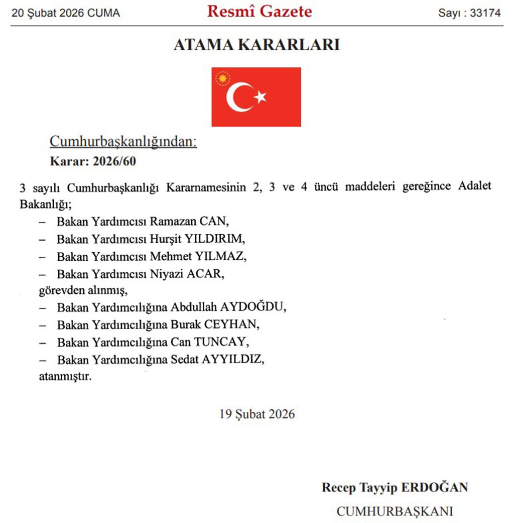 Adalet Bakanlığı Bakan Yardımcıları Değişti