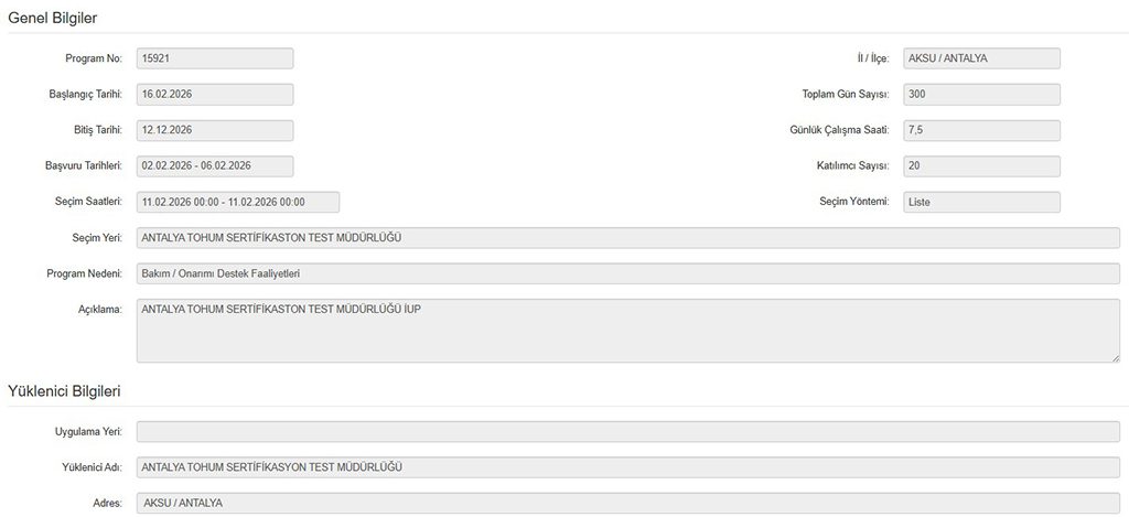 Antalya Tohum Sertifikasyon Test Müdürlüğü 20 İUP Personeli Alımı İş İlanı