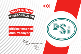Devlet Su İşleri Genel Müdürlüğü 4 Sözleşmeli Bilişim Personeli Alımı İş İlanı Yayımlandı