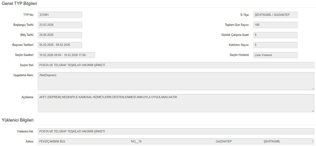 PTT Personel Alımı Yapıyor: TYP İle 5 Personel Alımı Yapıyor