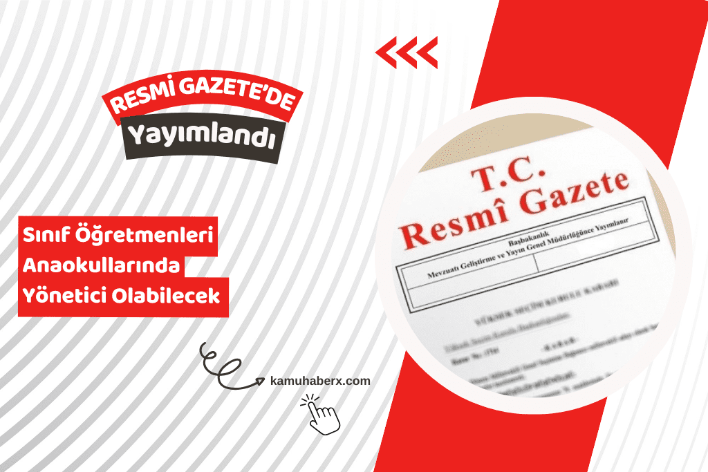 Sınıf Öğretmenleri Anaokullarında Yönetici Olabilecek