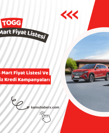 TOGG 2026 Mart Fiyat Listesi - 2026 TOGG Faizsiz Kredi Kampanyaları