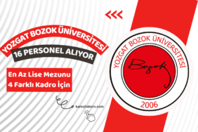 Yozgat Bozok Üniversitesi 16 Sözleşmeli Personel Alımı Yapıyor