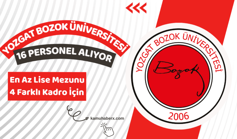 Yozgat Bozok Üniversitesi 16 Sözleşmeli Personel Alımı Yapıyor