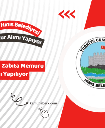 Erzurum Hınıs Belediyesi 4 Memur ve Zabıta Memuru Alımı İş İlanı Yayımlandı